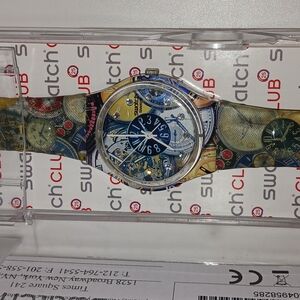 Swatch Artistic Blue and Yellow Watch